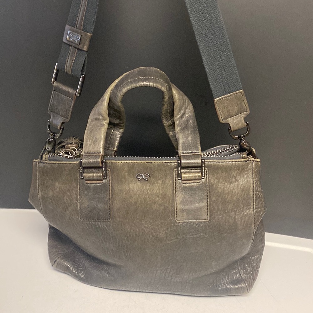 ANYA HINDMARCH Pebbled Leather Crossbody Purse